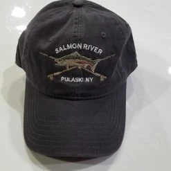 Fat Nancy's Tackle Shop Salmon River Crossed Rods Hat Apparel