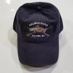 Fat Nancy's Tackle Shop Salmon River Crossed Rods Hat Apparel
