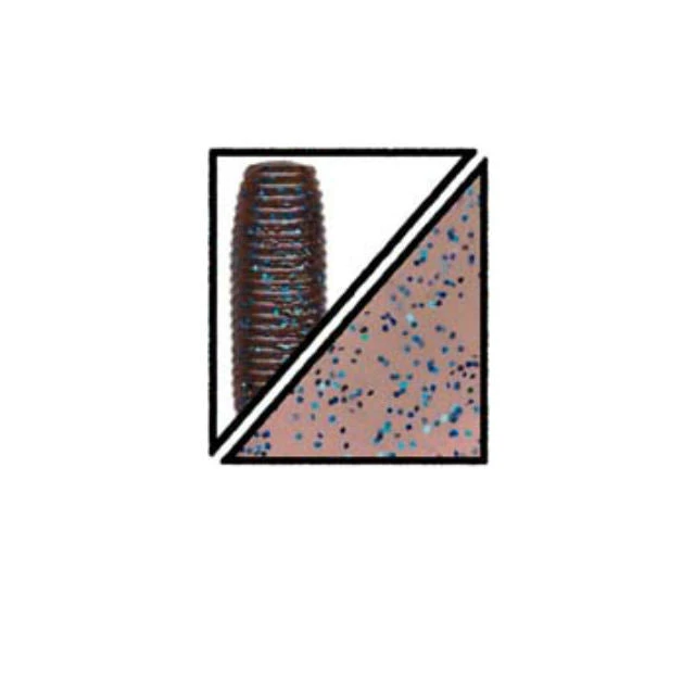 Plastic Bait Gary Yamamoto 5" Cinnamon W/Red & Blue Flake Yamasenko