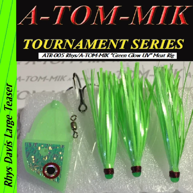 Lures A-TOM-MIK ATR-005 Rhys/A-TOM-MIK “Green Glow UV” Meat Rig