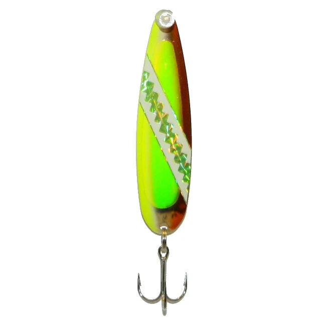 Michigan Stinger Spoon Caramel Dolphin Yellow UV Lures