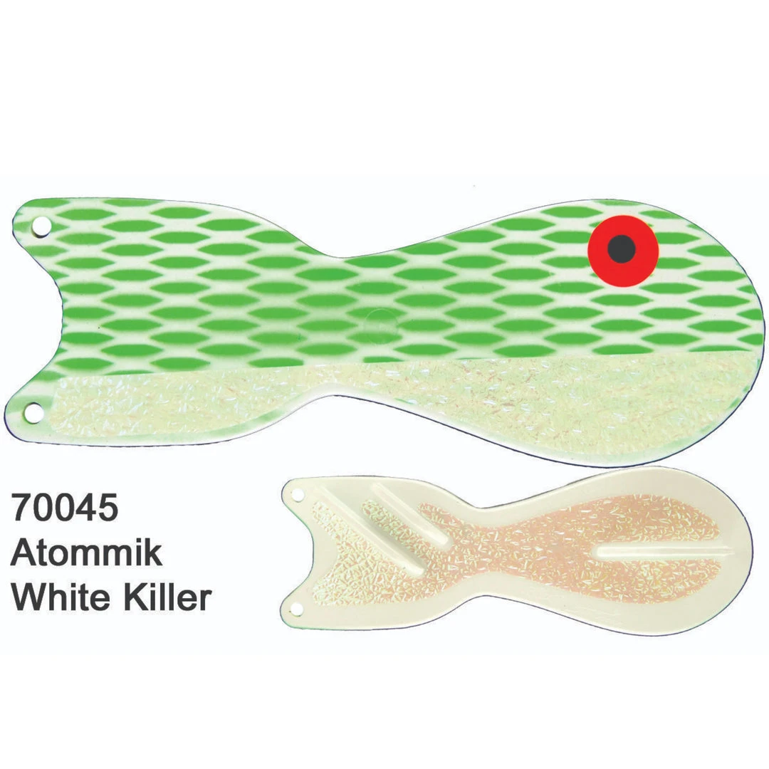 Dreamweaver Spin Doctor Flasher A-Tom-Mik White Killer Lures